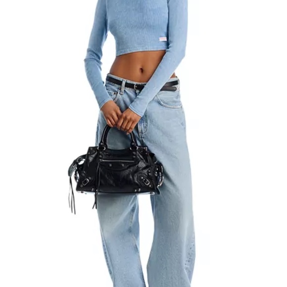 Alexander Wang Cropped Long Sleeve Crewneck, Body Wear , Size M NWT - Picture 3 of 7